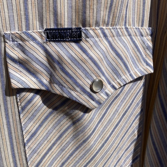 Men's Vintage Wrangler Multicolor Striped Western Shirt XL Snaps Cowboy Ranch - Picture 10 of 11